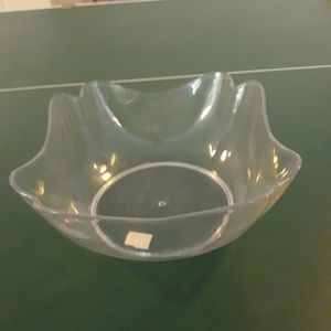 Clear bowl serving dish kitchen big large decorative square gift holiday vessel